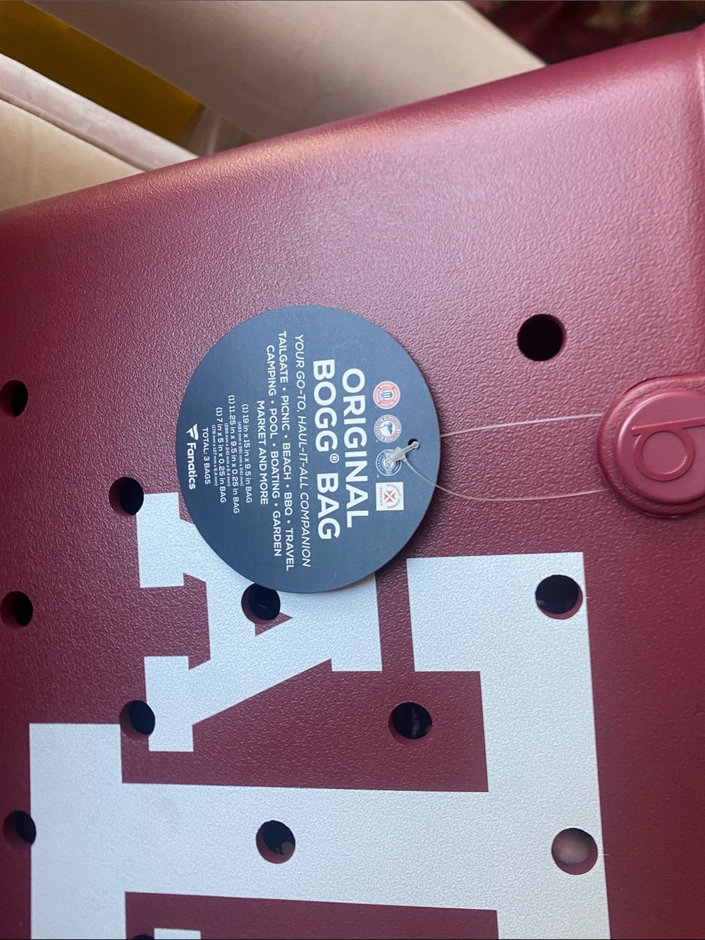 Maroon Logo Tote Bag - Maroon - Picture 4 of 6
